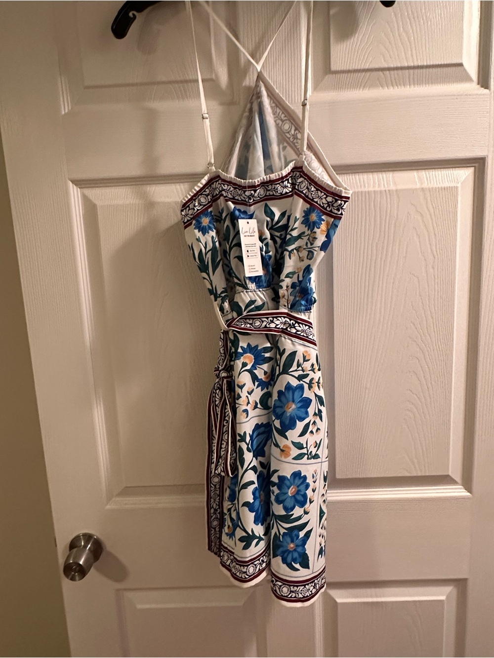 Cupshe White Mini Dress Bahama Honey Floral - Picture 6 of 8
